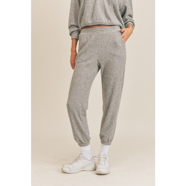 Ribbed 2025 knit sweatpants