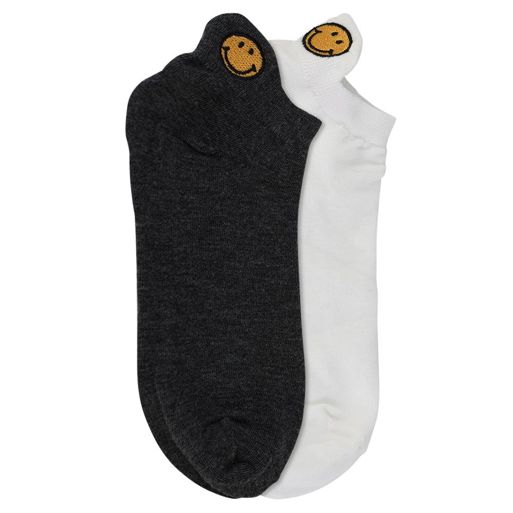 No Show Smiley Sock 2 Pack