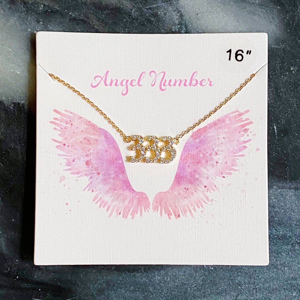 444 Angel Number Necklace | S for Sparkle